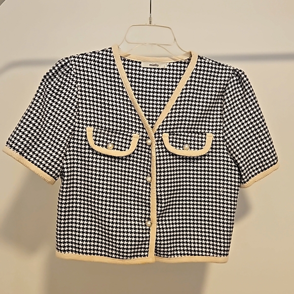 VINTAGE Pearl Button Half Sleeve Sweater - Picture 1 of 4